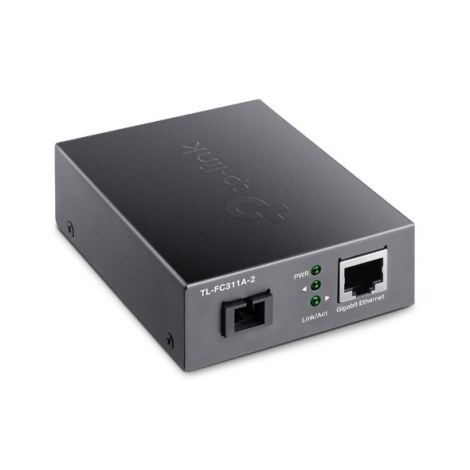 TP-LINK | Gigabit Single-Mode WDM Media Converter | TL-FC311A-2 | Gigabit SC Fiber Port | 10/100/1000 Mbps RJ45 Port (Auto MDI/M - 4